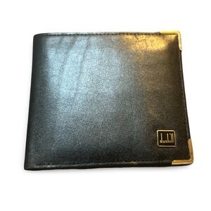 Dunhill Black Leather Bifold Multifold Wallet Mens Classy nice wallet